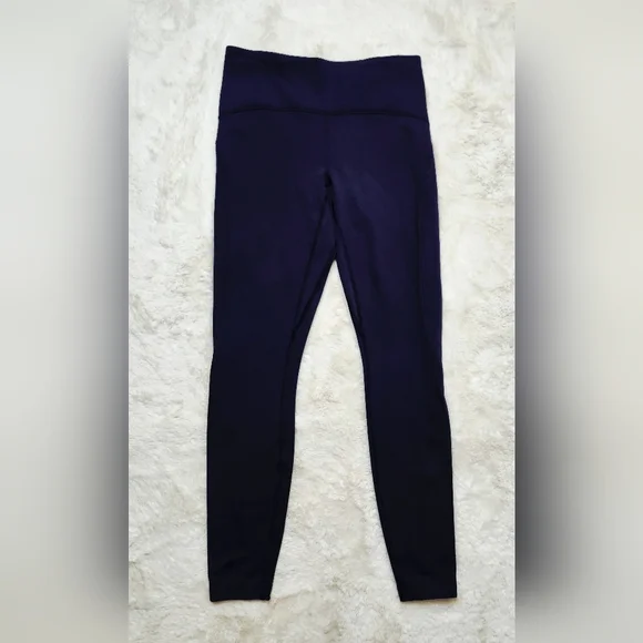 Lululemon Fast as Fleece Tight 28” Size 8 Midnight Navy Legging Active Run Lined - Picture 3 of 16